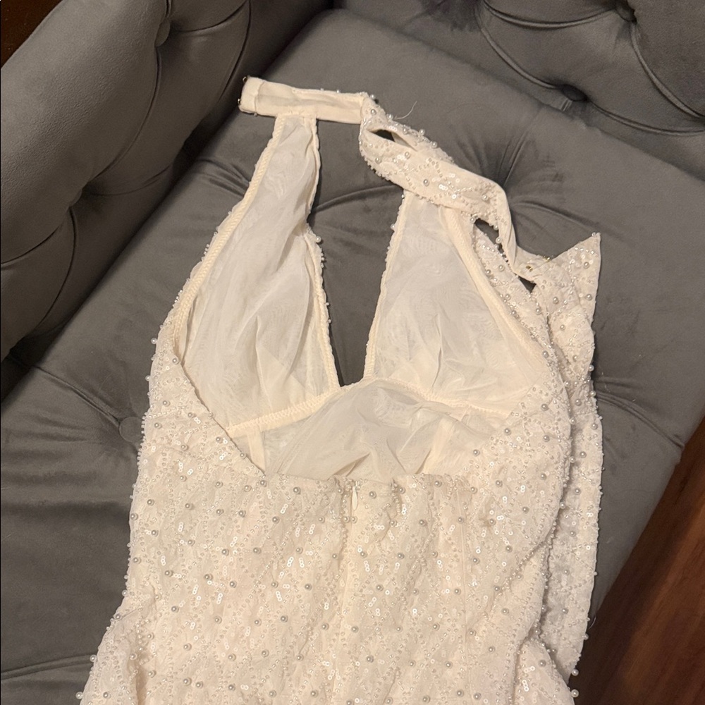 Oh Polly Cream Mini Dress - Picture 4 of 5